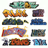 Blair Line MODEL TRAINS Blair Line N Mega Set Modern "Tagger" Graffiti Decals - #2 Pkg. (9)