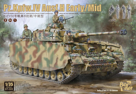 Border Models MILITARY MODEL Border PzKpfw IV Ausf H Early/Mid Tank (2 in 1) w/4 Crew Kit 1/35