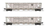 Broadway Limited Imports Covered Hopper BLI (Broadway Limited Imports) 7253 N Scale H32 Covered Hopper Pennsylvania "Shadow Keystone" 2 Pack