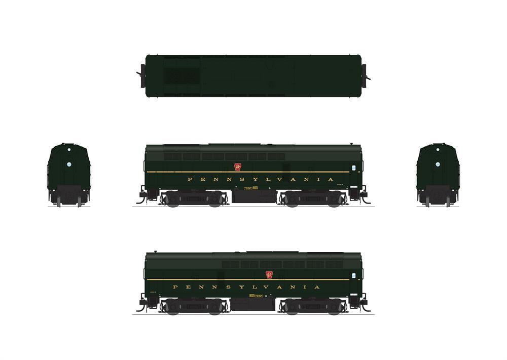 Broadway Limited Imports Diesel - Four Axle BLI 7692 HO Scale Baldwin BF-16 A/B Set Sharknose Diesel "Single Stripe" PRR 2003A/2006B - Paragon4