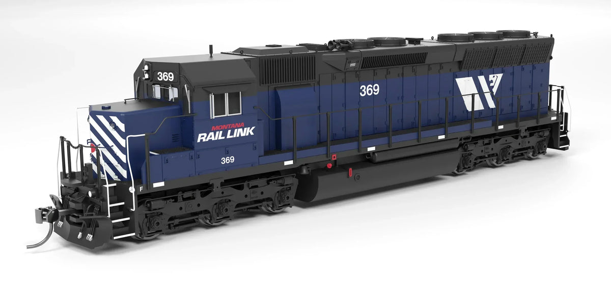 Broadway Limited Imports Diesel - Six Axle BLI 9818 HO Scale EMD SD45 Montana Rail Link MRL 368 Stealth DC (2000-2015 W Logo)