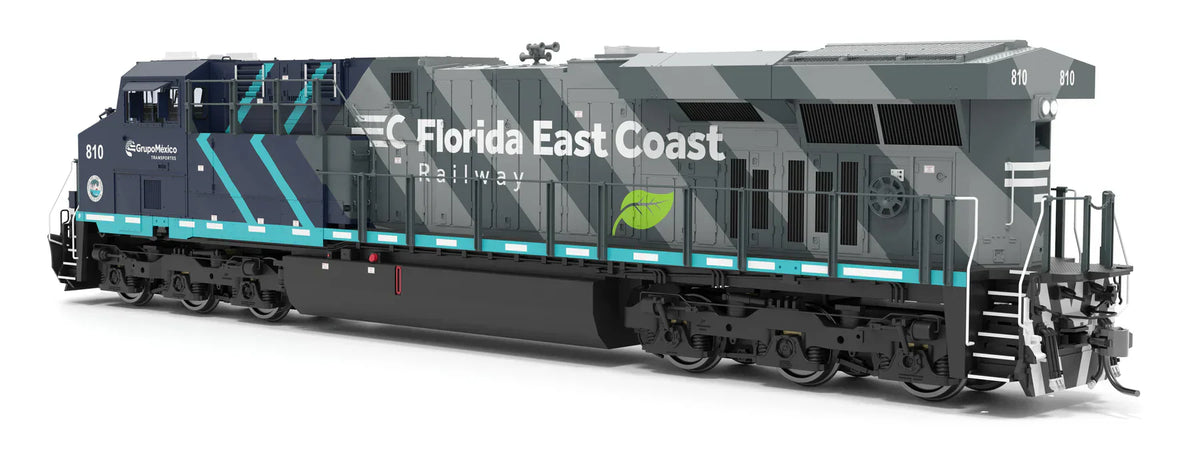 Broadway Limited Imports Diesel - Six Axle BLI 9868 HO Scale GE ES44AC GEVO Florida East Coast FEC 810 Paragon4 (DC/DCC/Sound - Grupo Mexico Scheme)