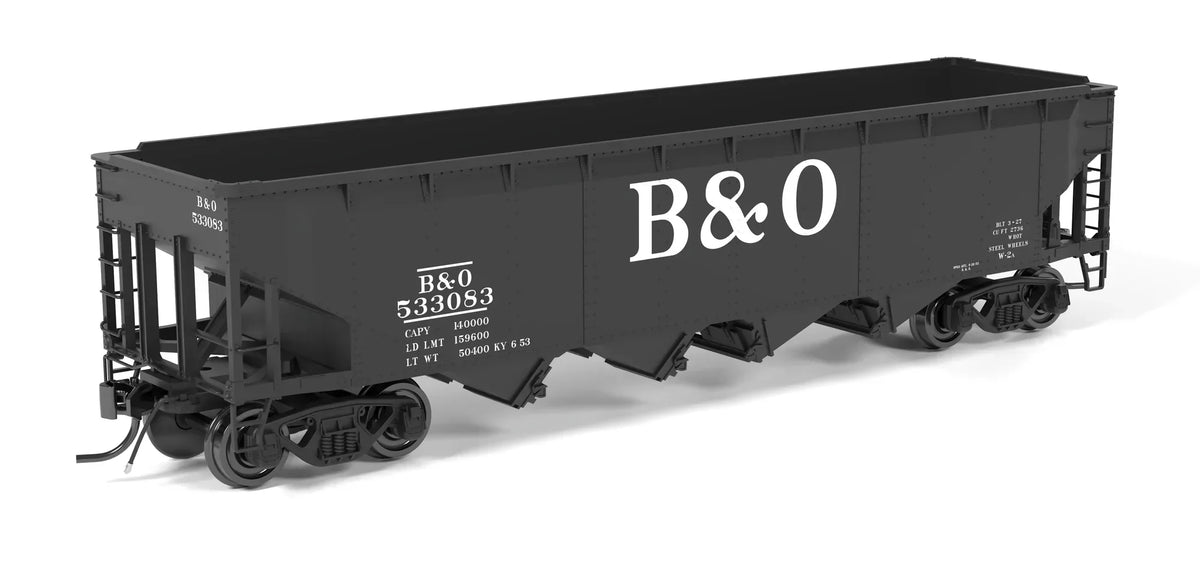 Broadway Limited Imports Open Hopper Broadway Limited Imports 10133 HO Scale ARA 70 Ton 4 Bay Hopper B&O W2b "Big B&O" Scheme 6 Pack B