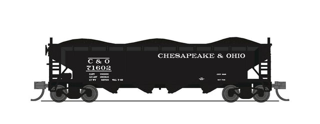 Broadway Limited Imports Open Hopper Broadway Limited Imports 7426 N Scale 70 Ton H7-13 Hopper C&O 4 Pack A