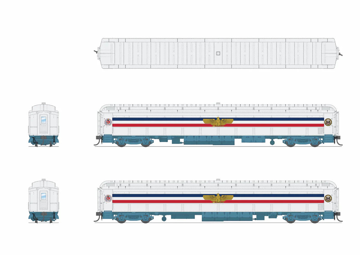 Broadway Limited Imports Passenger - Coach BLI 9733 HO Scale 80' Passenger Coach 1947 Freedom Train with Eagle (1947-1949)