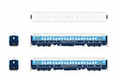 Broadway Limited Imports Passenger - Coach BLI 9739 HO Scale 80' Passenger Coach Holiday-Themed (Blue & White)