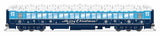 Broadway Limited Imports Passenger - Coach BLI 9739 HO Scale 80' Passenger Coach Holiday-Themed (Blue & White)