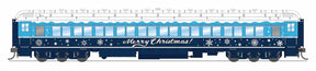 Broadway Limited Imports Passenger - Coach BLI 9739 HO Scale 80' Passenger Coach Holiday-Themed (Blue & White)