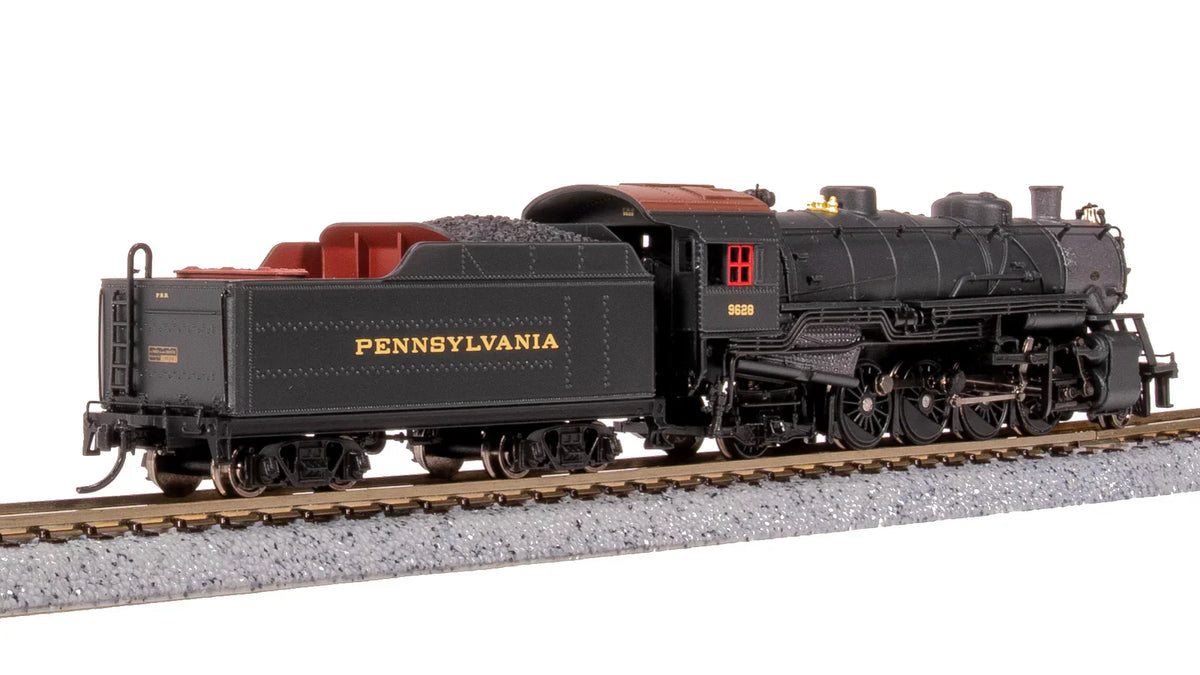 Broadway Limited Imports Steam Loco - 2-8-2 BLI 7860 N Scale USRA 2-8-2 Mikado Steam Locomotive Pennsylvania PRR 9628 Paragon4 DCC