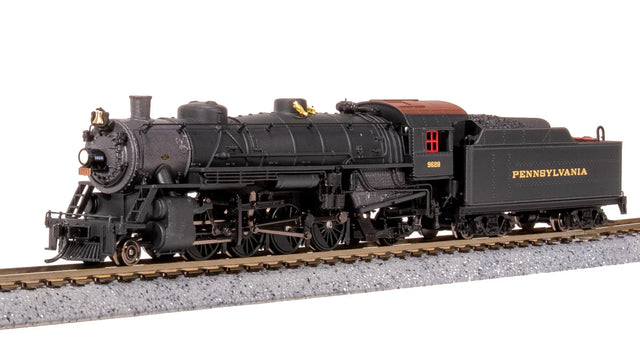 Broadway Limited Imports Steam Loco - 2-8-2 BLI 7860 N Scale USRA 2-8-2 Mikado Steam Locomotive Pennsylvania PRR 9628 Paragon4 DCC