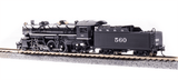 Broadway Limited Imports Steam Loco - 4-6-2 BLI 6245 N Scale 4-6-2 Pacific Steam Locomotive Gulf, Mobile & Ohio 564 Paragon3 DCC