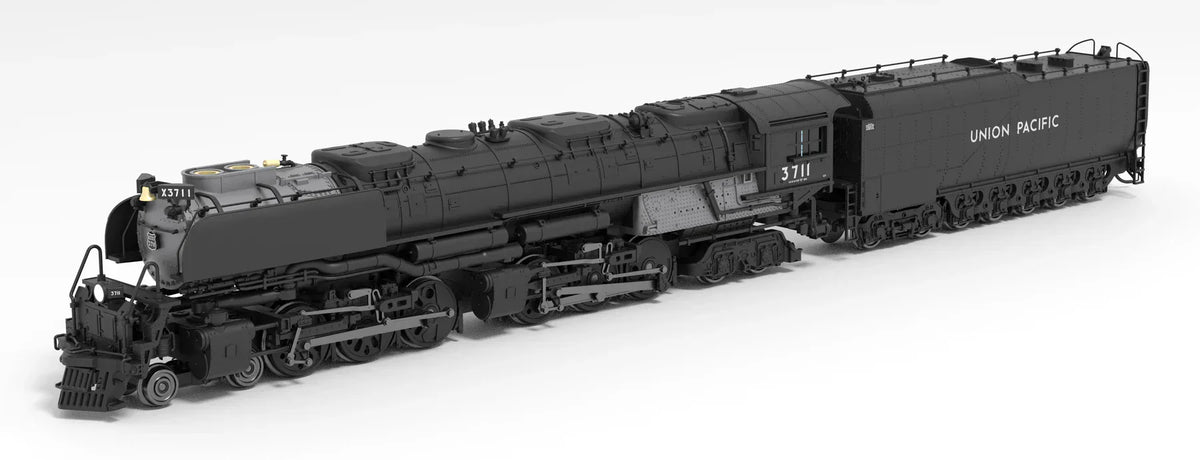 Broadway Limited Imports Steam Loco - 4-6-6-4 BLI 6982 N Scale 4-6-6-4 Challenger Steam Loco Union Pacific UP 3711 - Paragon4 (DC/DCC/Sound/Smoke - Oil Tender)