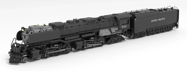 Broadway Limited Imports Steam Loco - 4-6-6-4 BLI 6982 N Scale 4-6-6-4 Challenger Steam Loco Union Pacific UP 3711 - Paragon4 (DC/DCC/Sound/Smoke - Oil Tender)