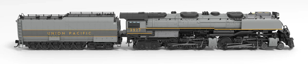 Broadway Limited Imports Steam Loco - 4-6-6-4 BLI 6985 N Scale 4-6-6-4 Challenger Steam Loco Union Pacific UP 3977 - Paragon4 (DC/DCC/Sound/Smoke - Oil Tender)