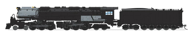 Broadway Limited Imports Steam Loco - 4-6-6-4 BLI 6991 N Scale 4-6-6-4 Challenger Steam Loco with Coal Tender Unlettered - Paragon4 (DC/DCC/Sound/Smoke)