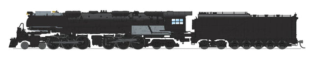 Broadway Limited Imports Steam Loco - 4-6-6-4 BLI 6992 N Scale 4-6-6-4 Challenger Steam Loco with Oil Tender Unlettered - Paragon4 (DC/DCC/Sound/Smoke)