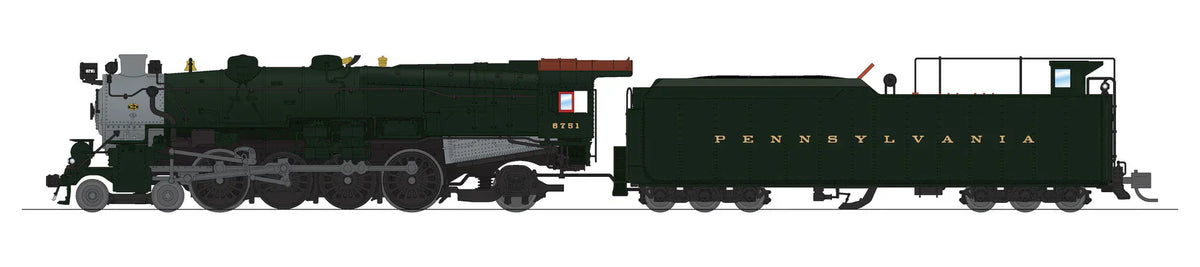 Broadway Limited Imports Steam Loco - 4-8-2 BLI 8493 N Scale M1a 4-8-2 Steam Loco Pennsylvania PRR 6712 - Stealth DC