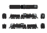 Broadway Limited Imports Steam Loco - Shay BLI 8258 HO Scale Class D 4 Truck Shay Black Unlettered - Stealth DC