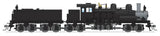 Broadway Limited Imports Steam Loco - Shay BLI 8258 HO Scale Class D 4 Truck Shay Black Unlettered - Stealth DC