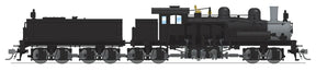 Broadway Limited Imports Steam Loco - Shay BLI 8258 HO Scale Class D 4 Truck Shay Black Unlettered - Stealth DC