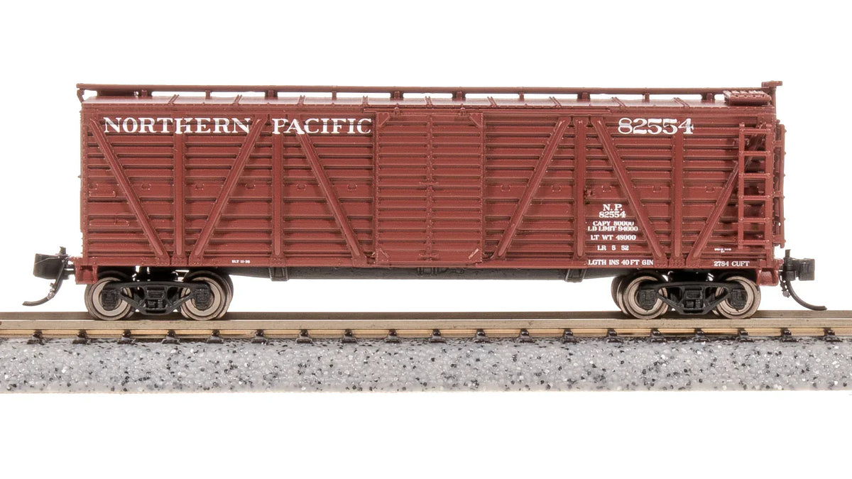Broadway Limited Imports Stock Car BLI 8454 N Scale K7 Stock Car with Cattle Sounds Northern Pacific NP 82554