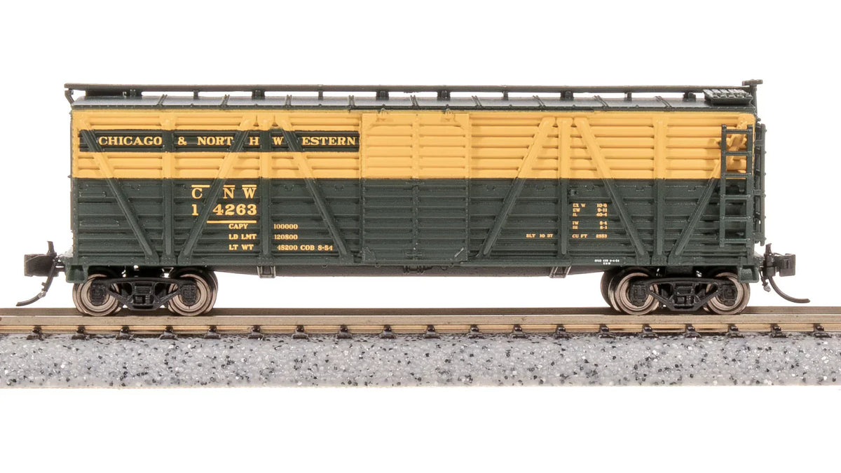 Broadway Limited Imports Stock Car BLI 8459 N Scale K7 Stock Car with Mule Sounds Chicago & North Western CNW 14465