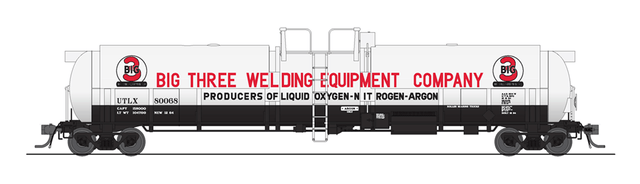 Broadway Limited Imports Tank Car BLI 6323 HO Scale Cryogenic Tank Car Big 3 Welding UTLX Single Car