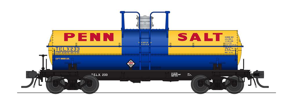 Broadway Limited Imports Tank Car BLI 7668 HO Scale 6000 Gallon Tank Car UTLX/Penn Salt Late 1950s Variety 2 Pack C