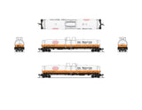 Broadway Limited Imports Tank Car BLI 8142 N Scale High-Capacity Cryogenic Tank Car Air Reduction AirCo UTLX 2 Pack
