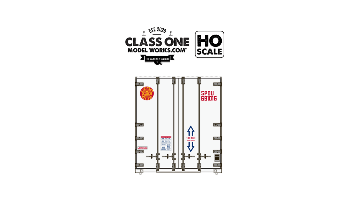Class One Model Works ClassOneModelWorks CT00107 2 pack Monon 48′ Exterior Post – Southern Pacific SPDU #691196 / 691255 HO Scale