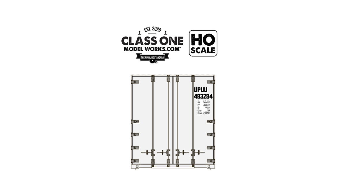 Class One Model Works ClassOneModelWorks CT00111 2 pack Monon 48′ Exterior Post – Union Pacific UPUU #483641 / 483294 HO Scale