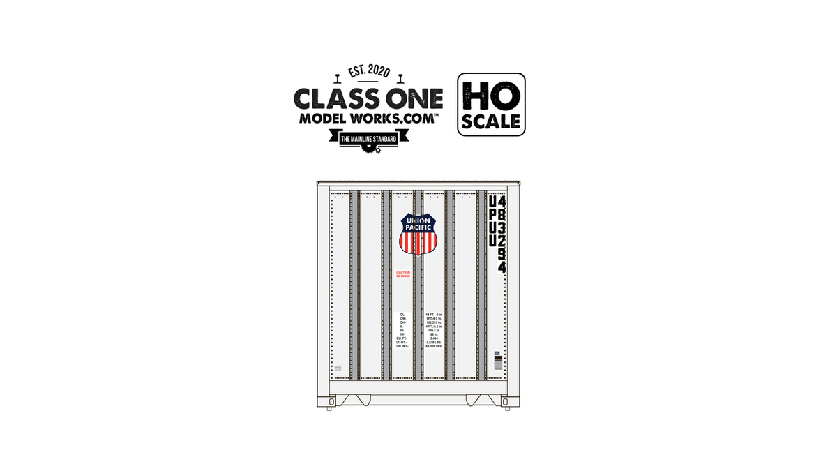 Class One Model Works ClassOneModelWorks CT00111 2 pack Monon 48′ Exterior Post – Union Pacific UPUU #483641 / 483294 HO Scale