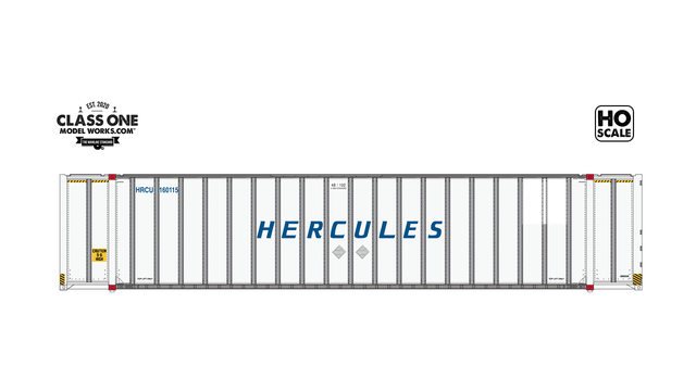 Class One Model Works ClassOneModelWorks CT00209 2 pack Hyundai 48′ Exterior Post – Hercules Forwarding HRCU #160115 / 160121 HO Scale