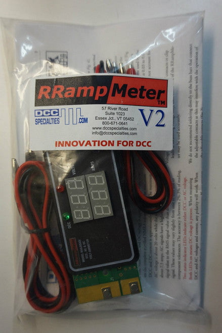 DCC Specialties DCC SPECIALTIES 246-RRampmeterV2 - Digital Meter for DCC- DC & AC Volts & Amps -- Version II - Enclosed w/Clip Leads (Scale=All)246-RRampmeterV2