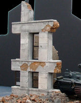 Dioramas Plus MILITARY MODEL Dioramas Plus 1/35 Ruined Small Concrete/Brick Building Kit