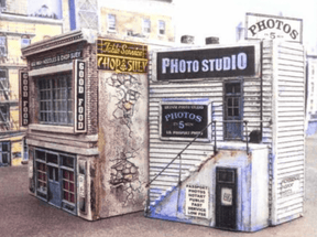 Downtown Deco Building - Kit Downtown Deco 1005 HO Scale Blair Avenue Part 1 Cast Hydrocal Building Kit