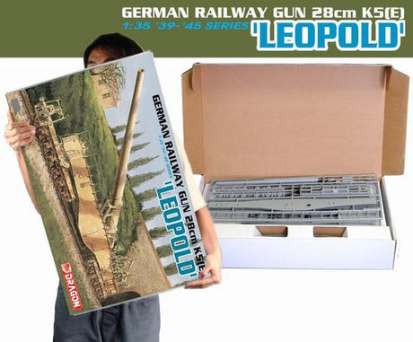 Dragon MILITARY MODEL Dragon 1/35 28cm K5(E) Leopold German Railway Gun (Re-issue) Kit