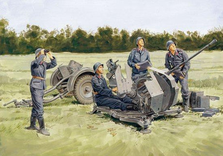 Dragon MILITARY MODEL Dragon 1/35 2cm FlaK 38 Early/Late Production mit Sd.Ah.51 and Crew (2 in 1) Kit