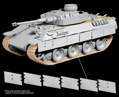 Dragon MILITARY MODEL Dragon 1/35 Bergepanther Command Tank w/PzKpfw IV Ausf H Turret Kit