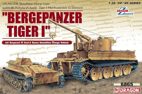 Dragon MILITARY MODEL Dragon 1/35 Bergepanzer Tiger I, s.Pz.Abt.508 Demolition Charge Layer mit Borgward IV Ausf.A Heavy Demolition Charge Vehicle Kit