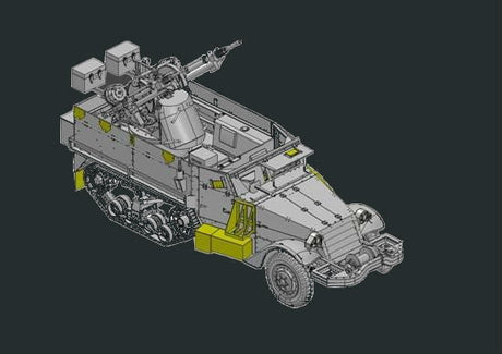 Dragon MILITARY MODEL Dragon 1/35 IDF M3 Halftrack w/TCM20 Anti-Aircraft Gun Smart Kit