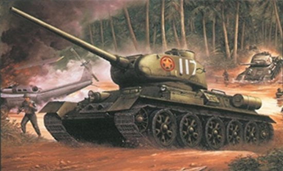 Dragon MILITARY MODEL Dragon 1/35 NVA T34/85M Tank Kit