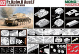 Dragon MILITARY MODEL Dragon 1/35 PzKpfw II Ausf F Afrika Korps Tank w/Interior Parts Kit
