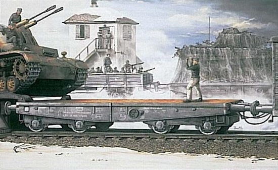 Dragon MILITARY MODEL Dragon 1/35 Schwerer Type SSy Flatcar w/Railroad Track Base Kit