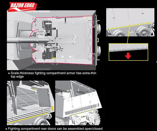Dragon MILITARY MODEL Dragon 1/35 Sd.Kfz.165 Hummel Early/Late Production (2 in 1) Smart Kit