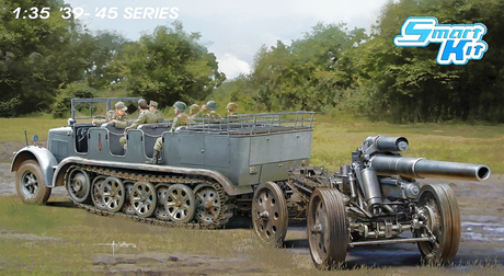 Dragon MILITARY MODEL Dragon 1/35 Sd.Kfz.7 8(t) Halftrack + s.FH.18 Howitzer Kit