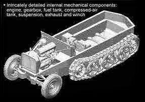 Dragon MILITARY MODEL Dragon 1/35 SdKfz 10/5 Light Halftrack w/2cm FlaK 38 Gun Kit