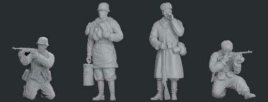 Dragon MILITARY MODEL Dragon  Battle of Kharkov Soldiers Winter Dress 1943 (4) 1/35
