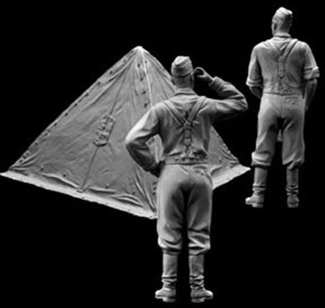 Dragon MILITARY MODEL Dragon German Infantry (3) w/Bivouac  1/35