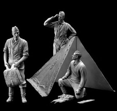 Dragon MILITARY MODEL Dragon German Infantry (3) w/Bivouac  1/35